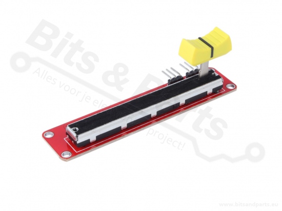 Adjustable resistance / linear potentiometer 10K double - 65mm yellow